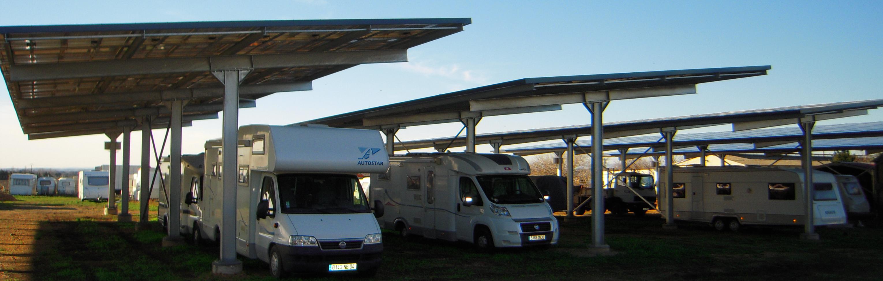 Ombrières de Parking Photovoltaïques Obton - Garage des Canaux Vauvert