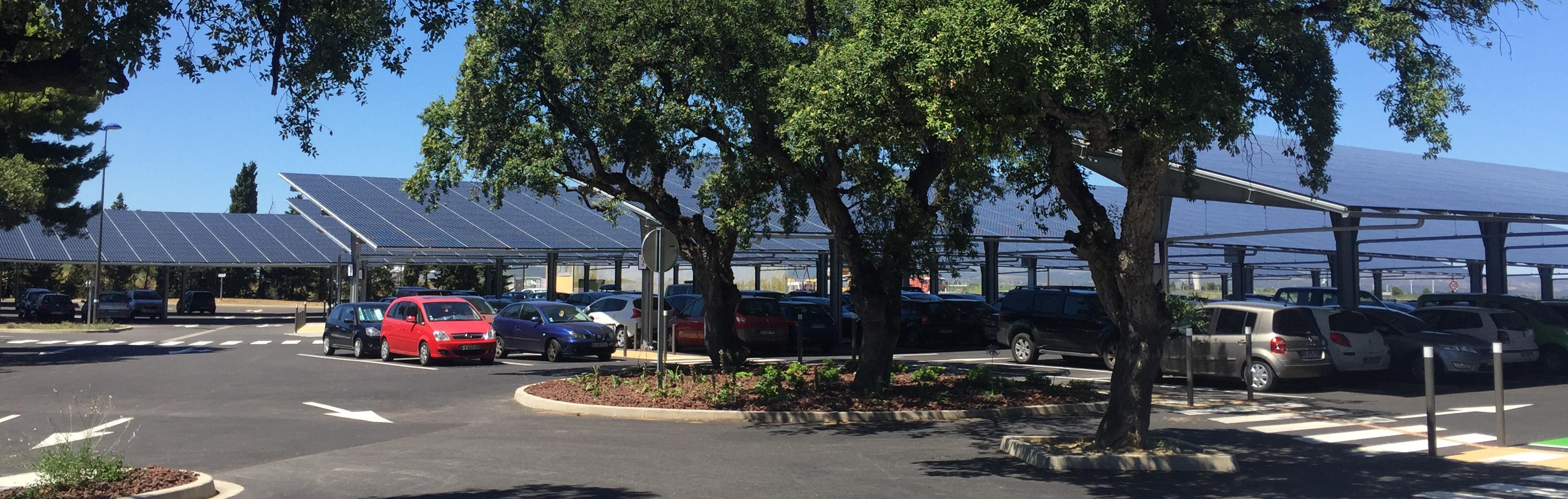 Ombrières photovoltaïques Obton - Aéroport Perpignan