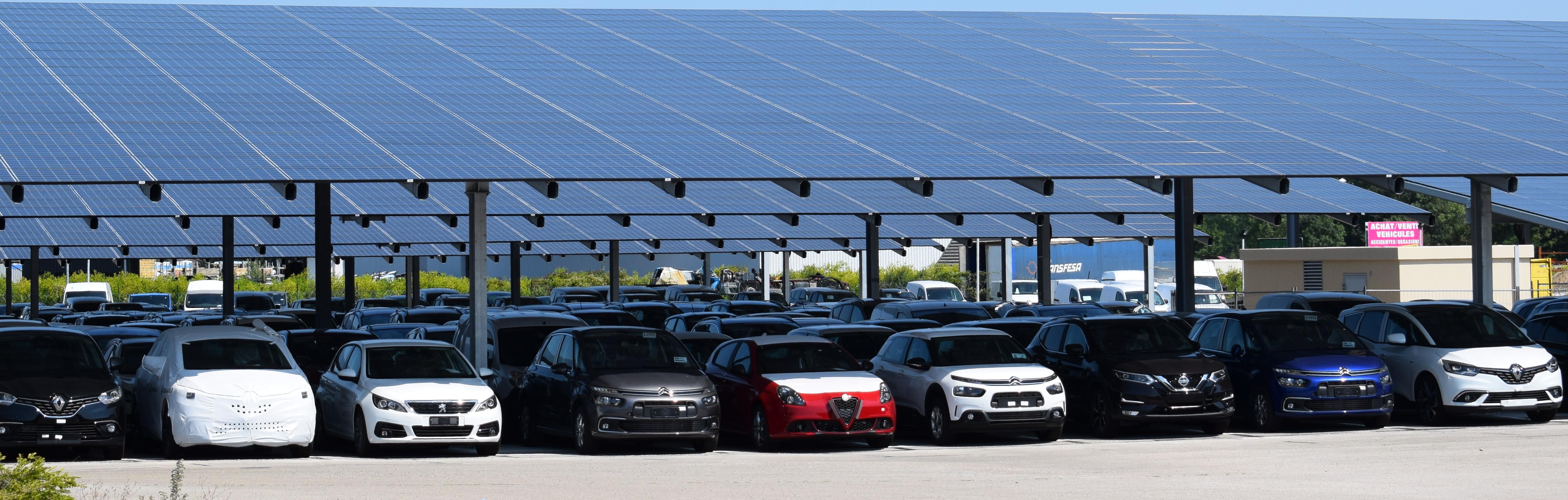 Centrale ombrières solaires de parking Obton sur Bassens